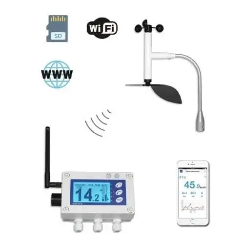 Kablosuz Rüzgar Hız ve Yön Sensörü W410XL/WSD